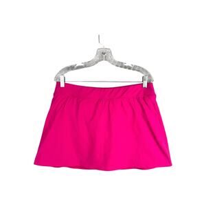Lands' End 14 Swim Skirt Skort Built In Briefs Hot Pink